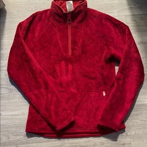 Cozy Red Fleece Pullover